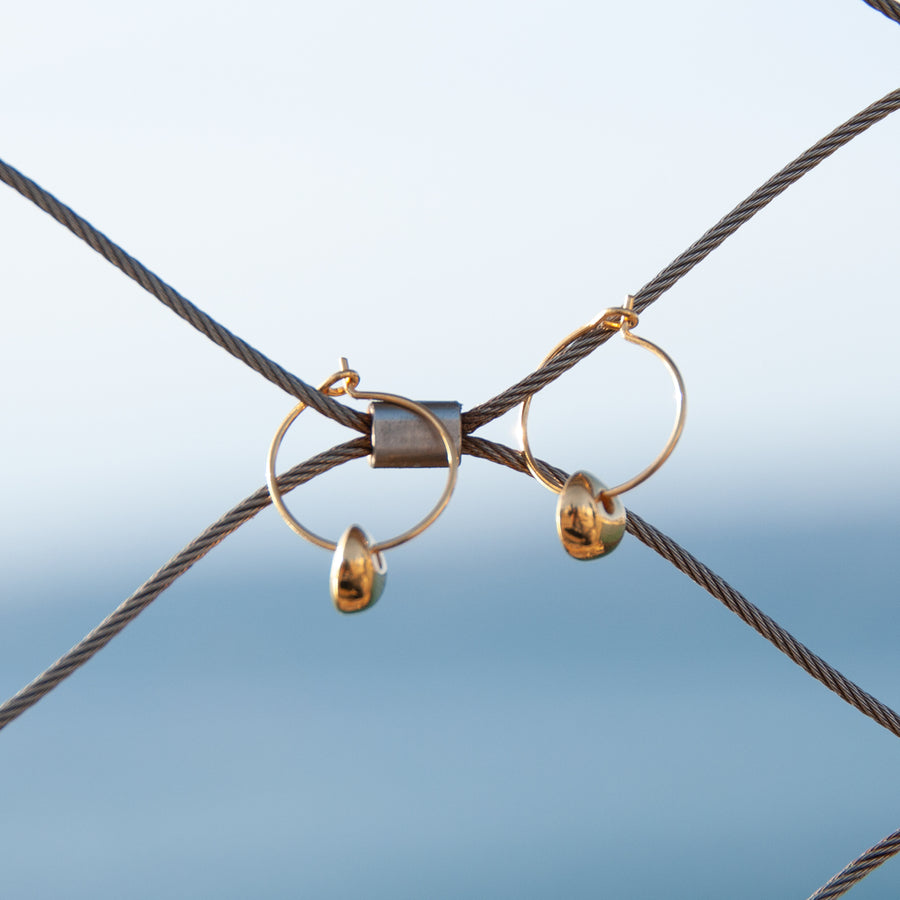 Créoles simple sobre or fiorile creations manege a bijoux