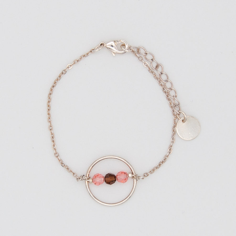Bracelet cercle et cristaux de swarovski argent fiorile creations manège à bijoux
