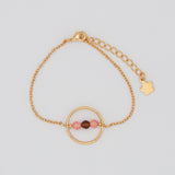 Bracelet cercle et cristaux de swarovski or fiorile creations manège à bijoux