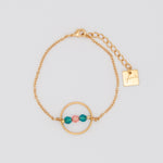 Bracelet anneau cristaux de swarovski or fiorile creations manege a bijoux